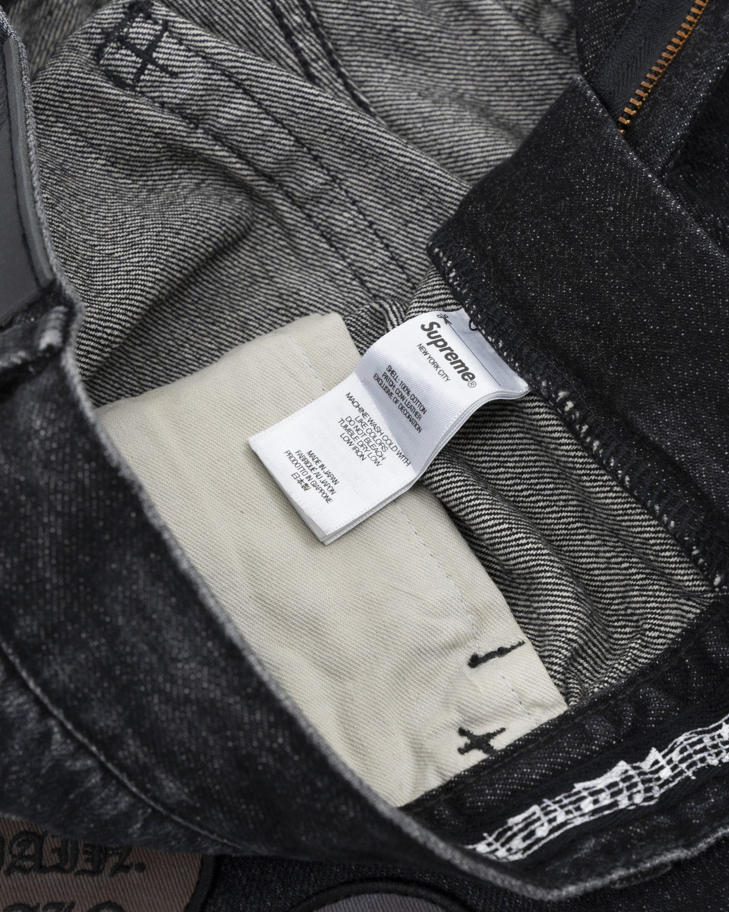 Supreme x Number (N)ine Patch Denim - Black/Grey