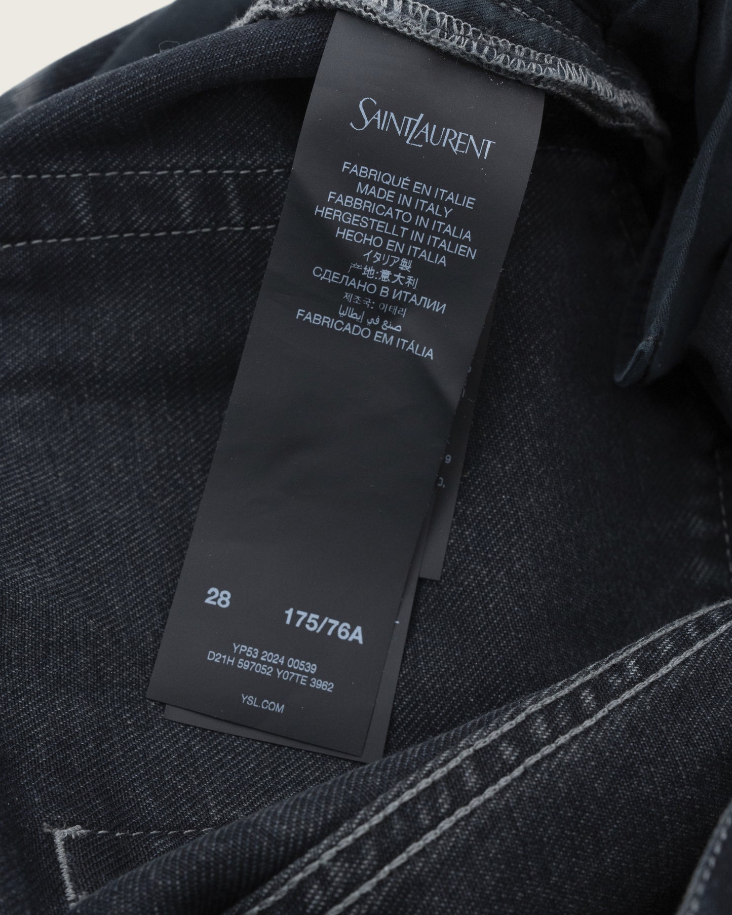 Saint Laurent Denim Jeans - Faded Black