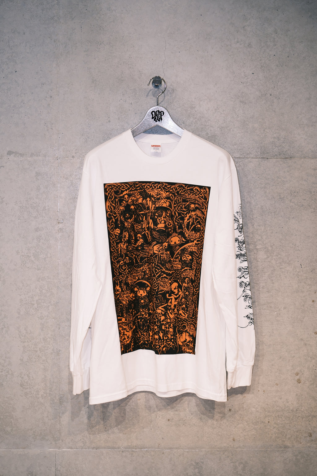 Supreme Graphic Print L/S Tee - White