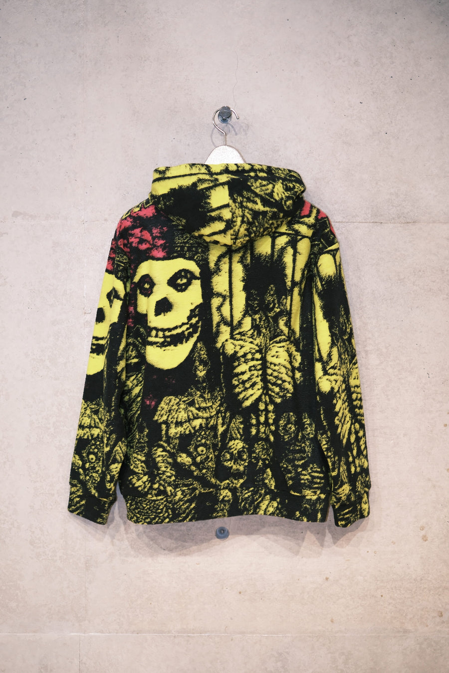Supreme Skull Pile Zip Up Sweater - Yellow