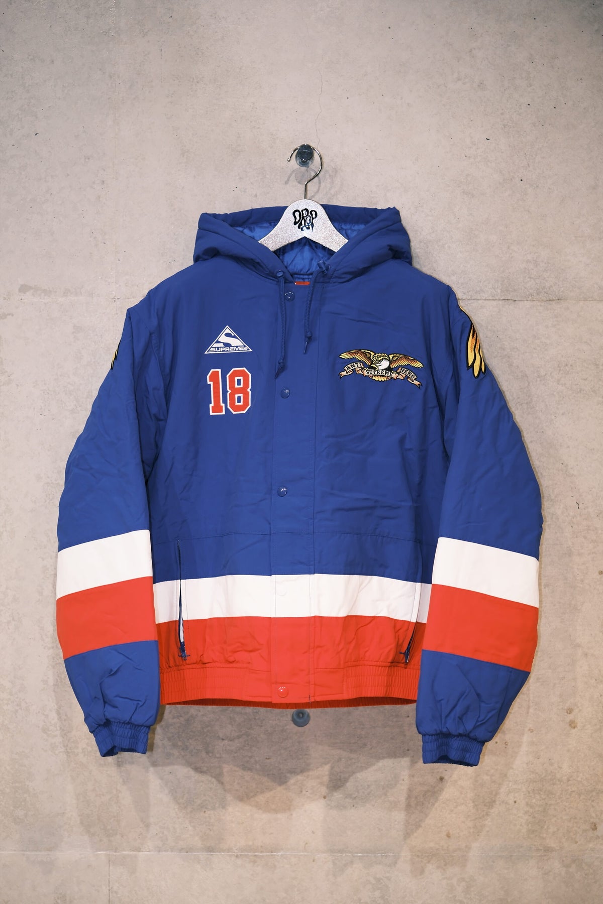 Supreme x ANTIHERO Stadium Jacket "Blue"