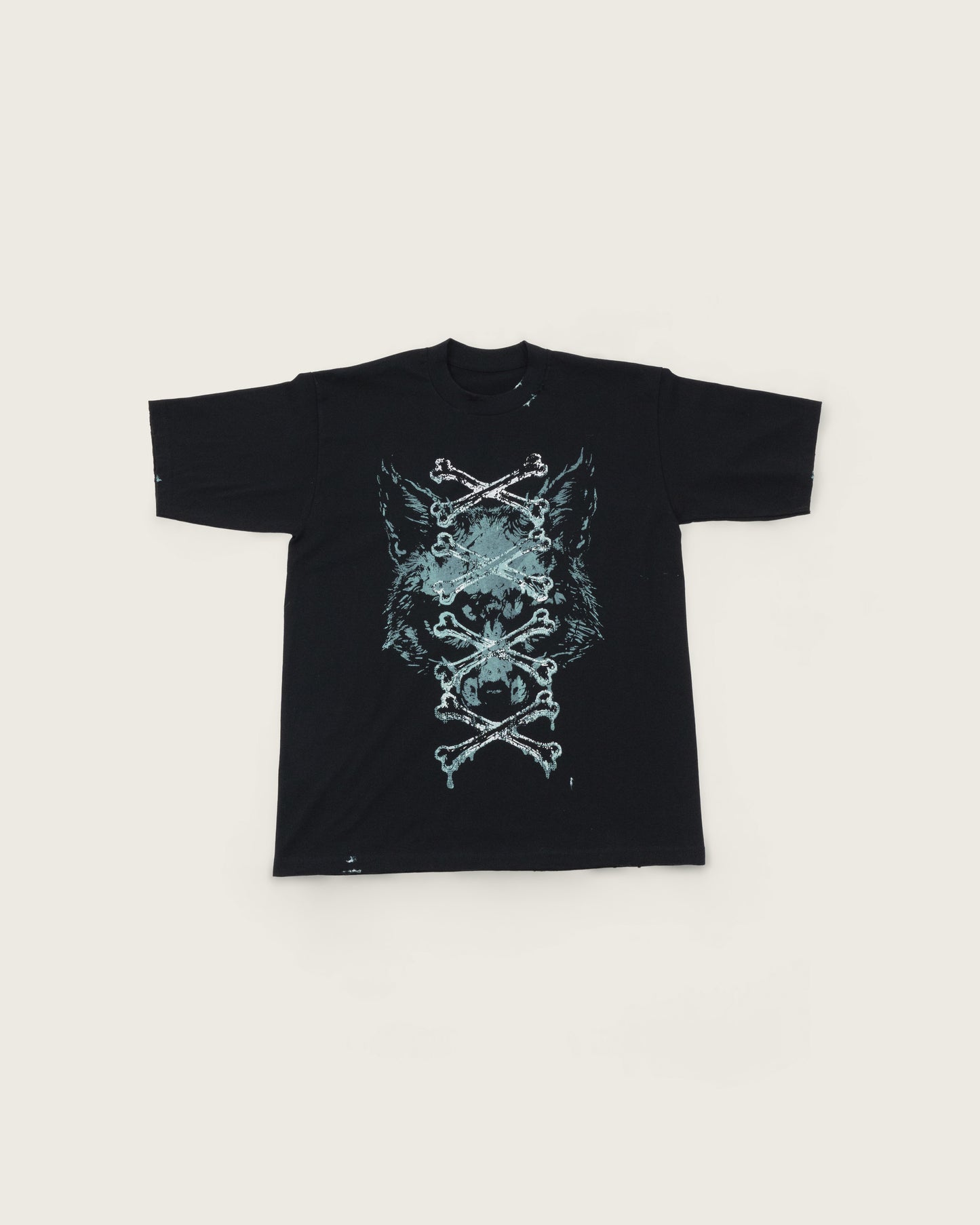 Wolf & Bones Washed Tee / Black
