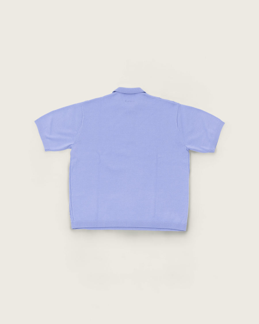 Supreme Cable Knit Half Zip Polo Light Purple
