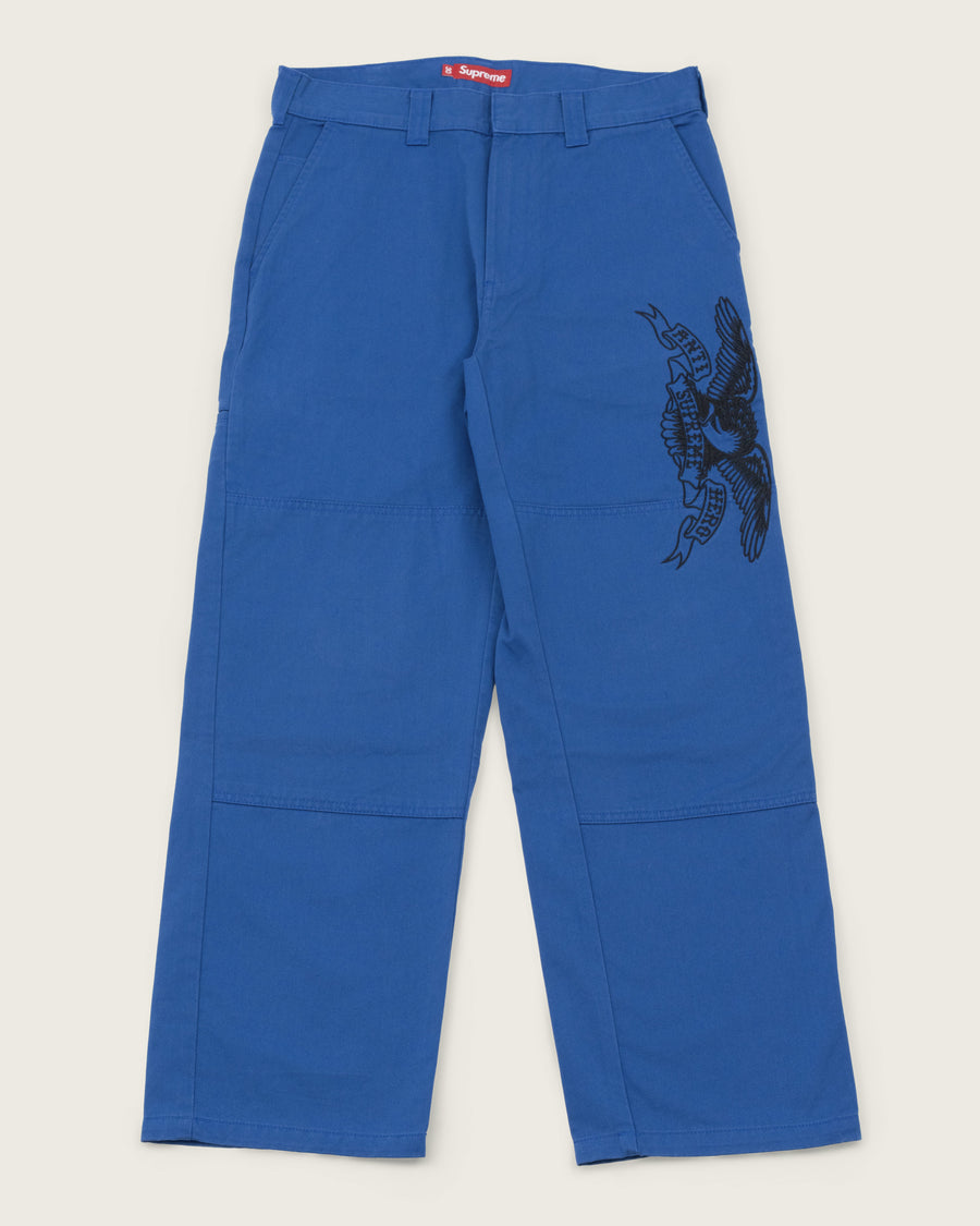Supreme x Anti Hero Double Knee Work Pants - Blue