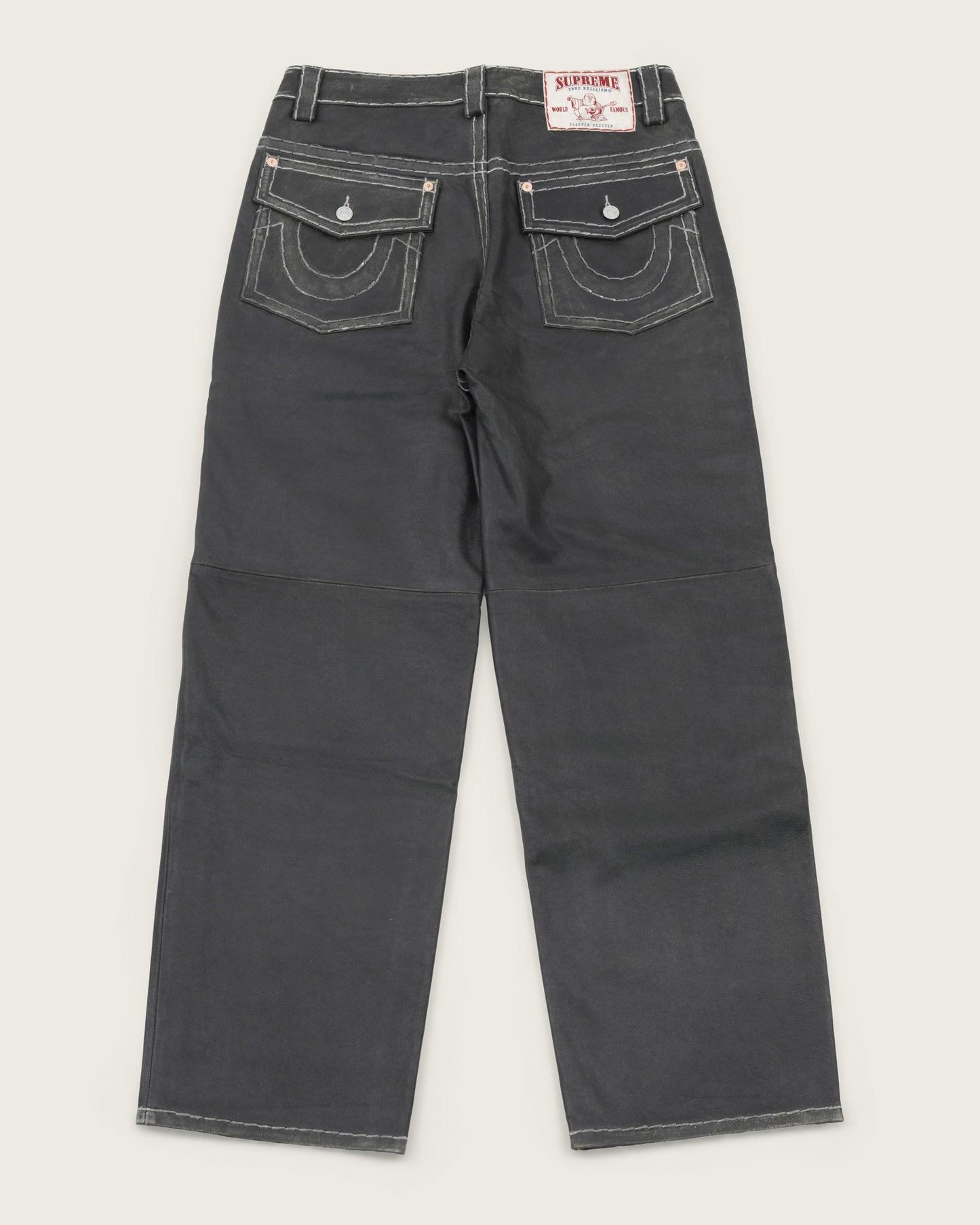 Supreme x True Religion Leather Pants - Grey/Black