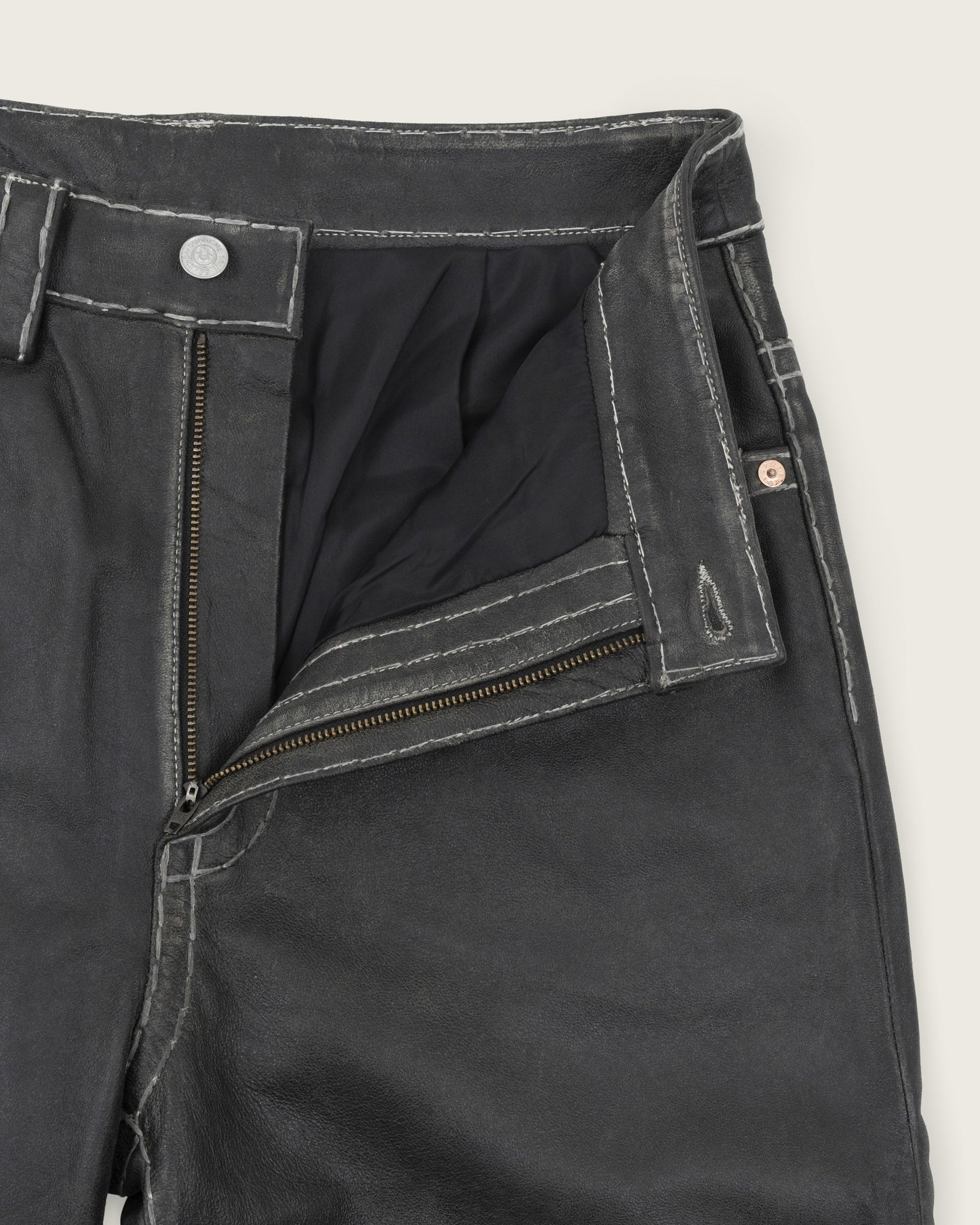 Supreme x True Religion Leather Pants - Grey/Black