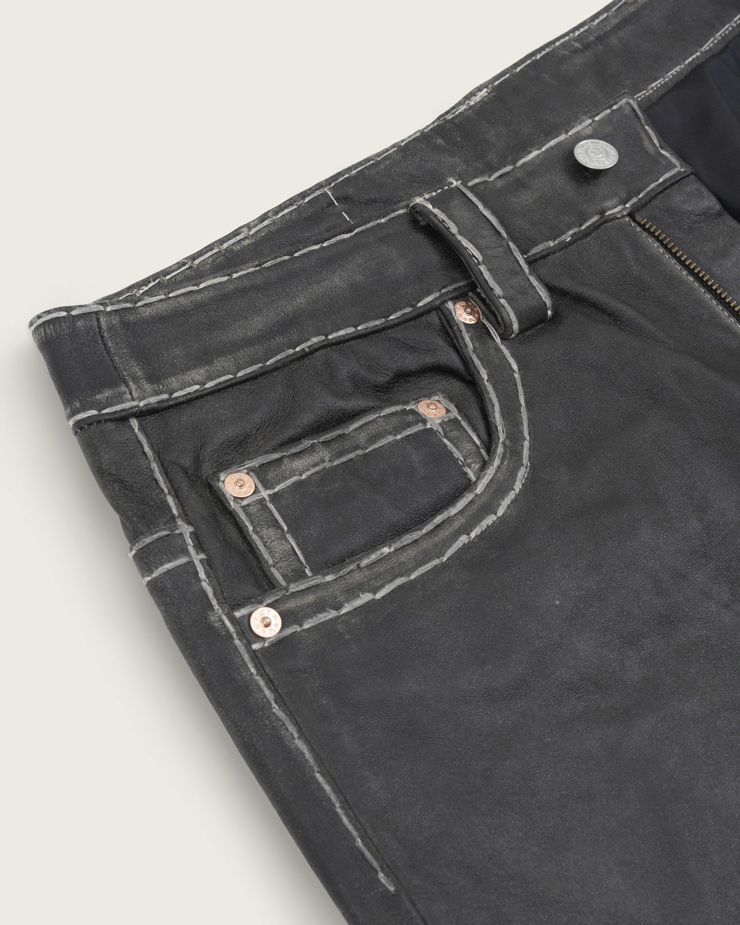 Supreme x True Religion Leather Pants - Grey/Black