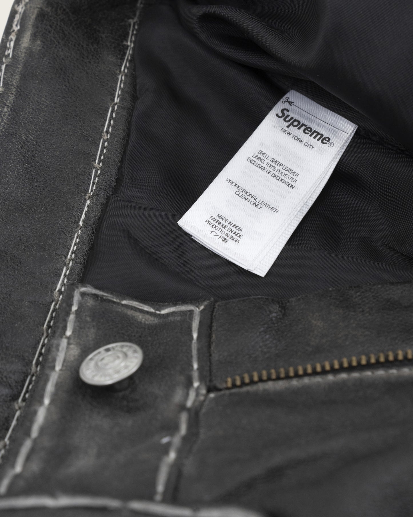 Supreme x True Religion Leather Pants - Grey/Black