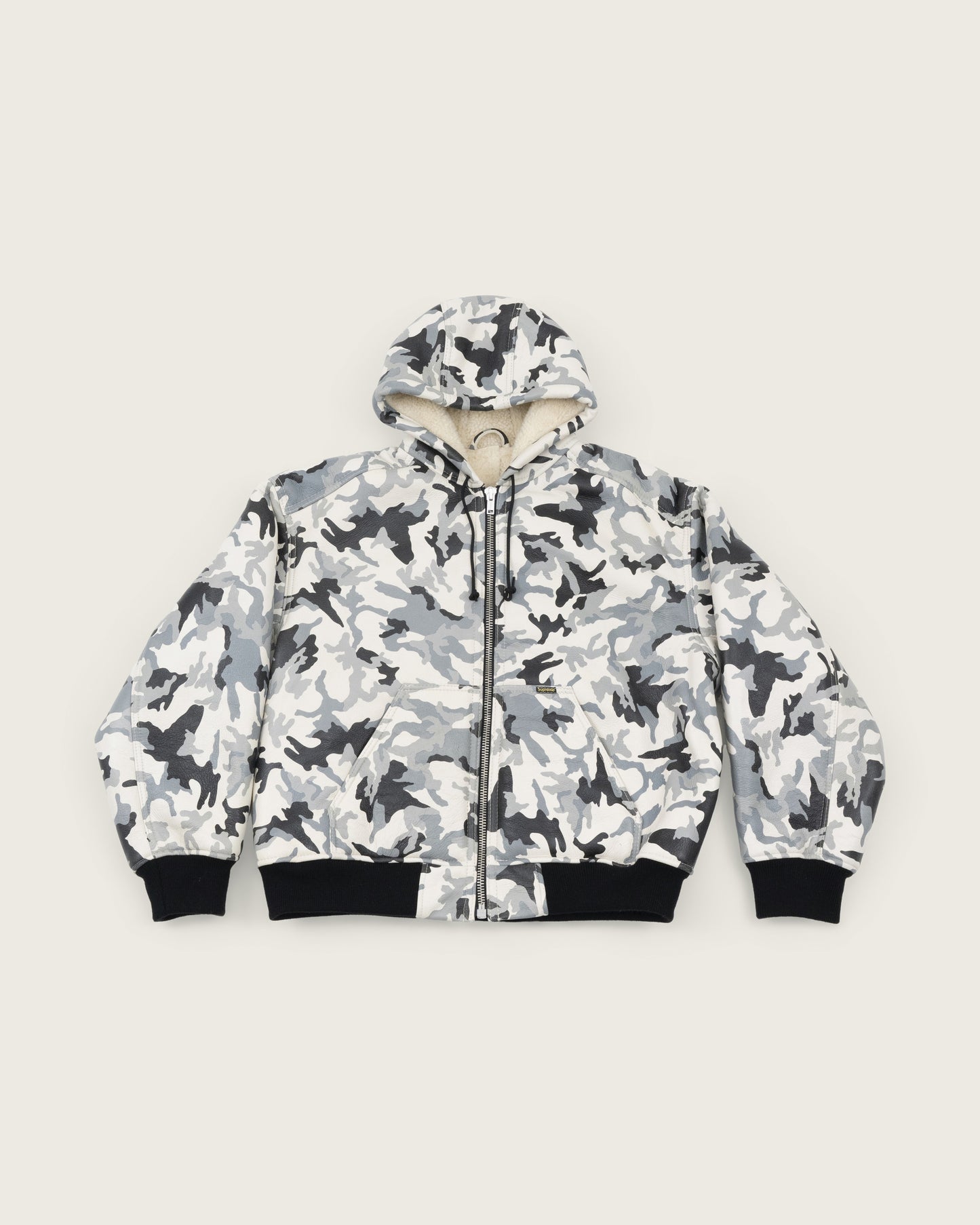 Supreme x Schott Shearing Hooded Work Jacket "Snow Camo"