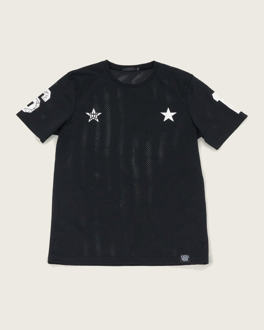 Givenchy スター メッシュTシャツ / ブラック