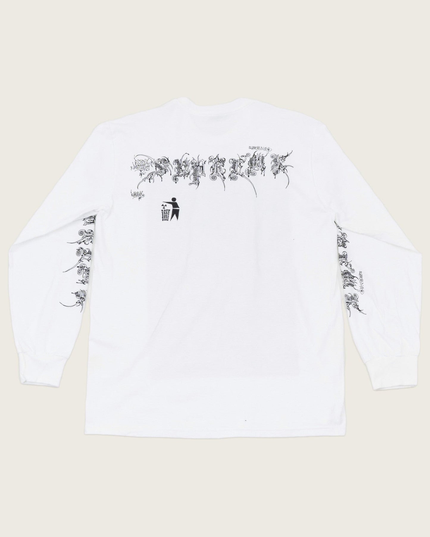Supreme Graphic Print L/S Tee - White