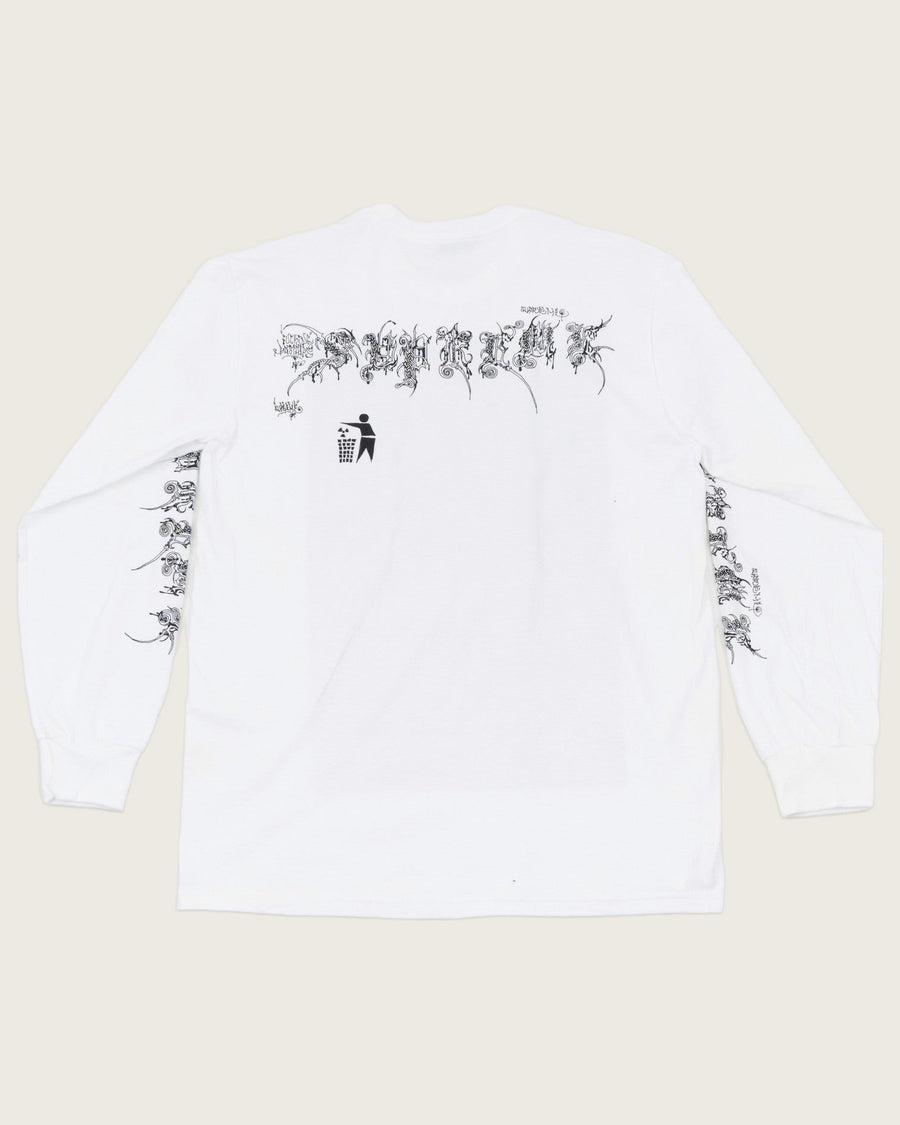 Supreme Graphic Print L/S Tee - White
