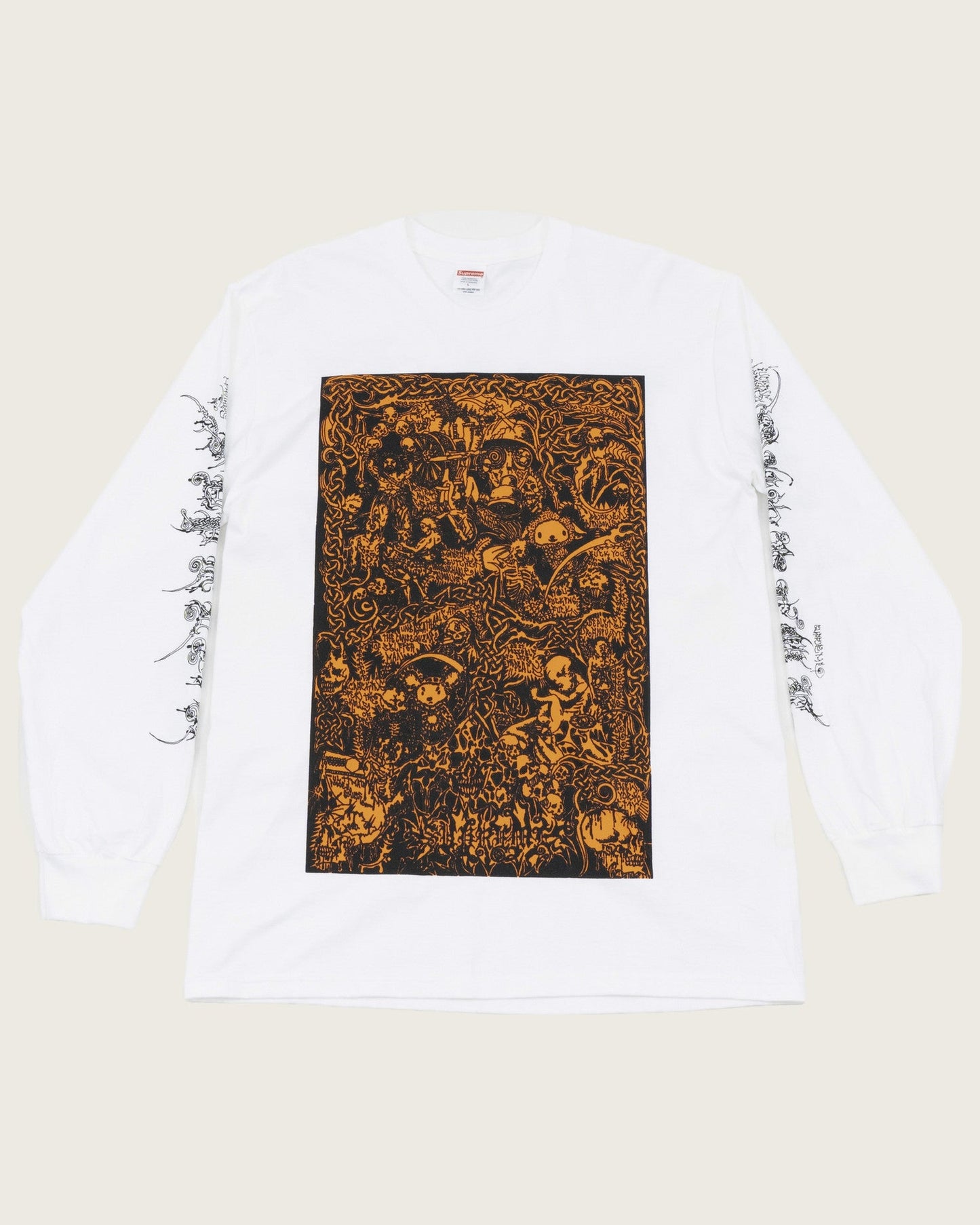 Supreme Graphic Print L/S Tee - White