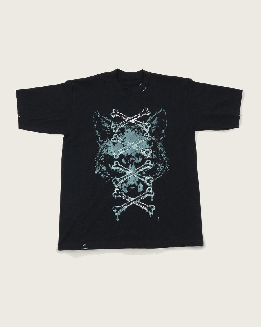Wolf & Bones Washed Tee / Black
